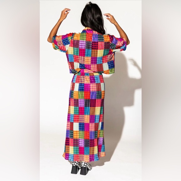 Dressed in LALA Cest la Vie Plisse Skirt Set in Fun House - NWT - Picture 2 of 2